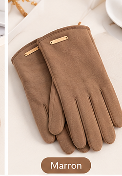 Gants Tactiles Femme Élégants - Coupe-Vent, Conduite et Vélo Hiver