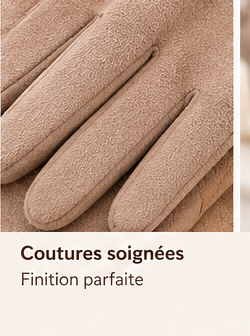Gants Tactiles Femme Élégants - Coupe-Vent, Conduite et Vélo Hiver
