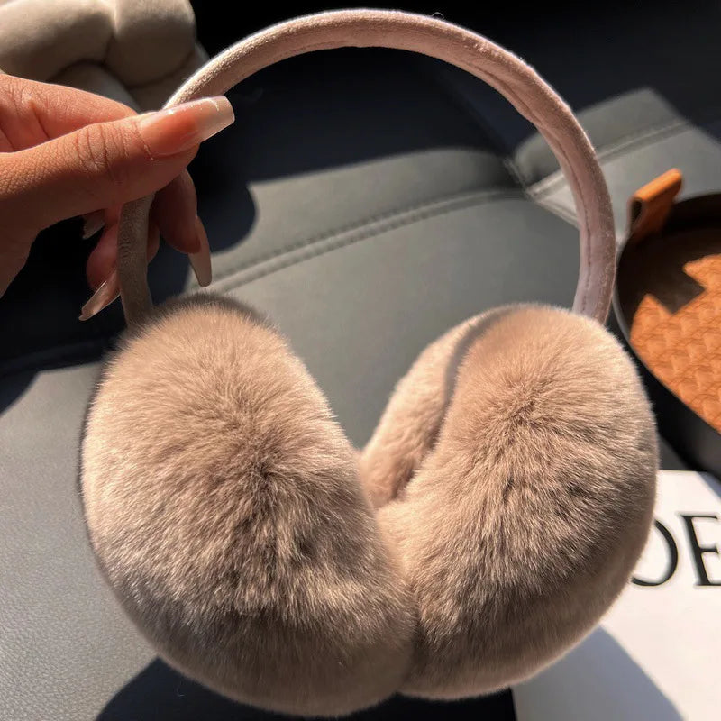 Cache-Oreilles Femme - Peluche Fausse Fourrure Chaud Hiver