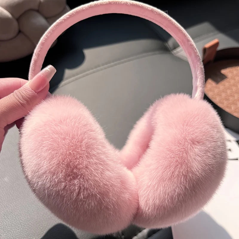 Cache-Oreilles Femme - Peluche Fausse Fourrure Chaud Hiver