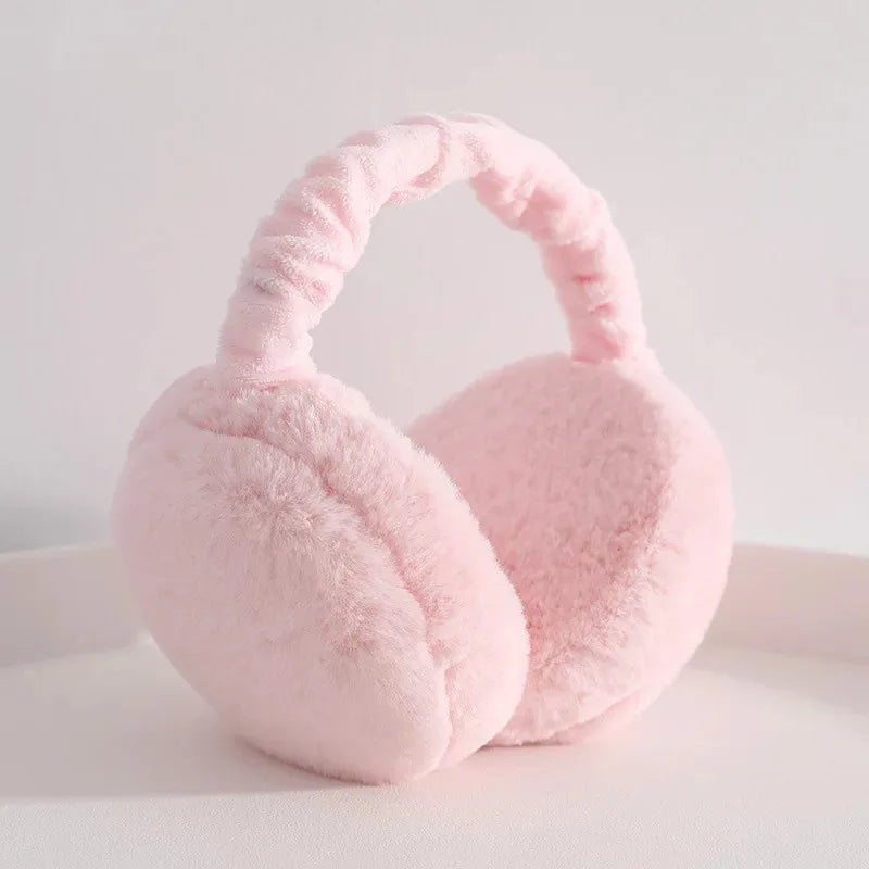 Cache-Oreilles Doux Femme - Peluche Fausse Fourrure Chaud Automne Hiver