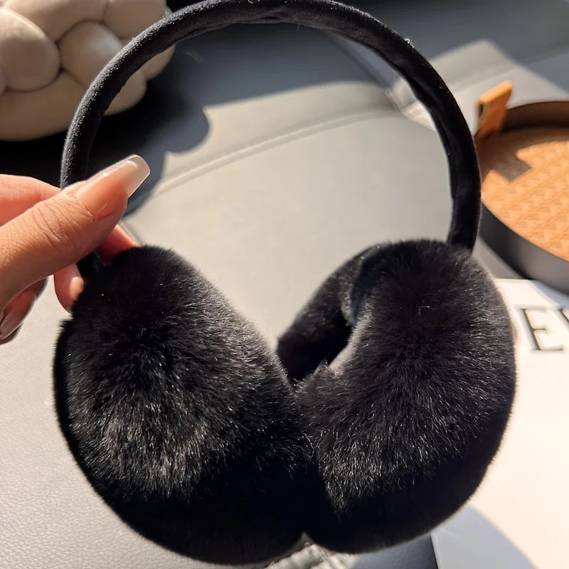 Cache-Oreilles Femme - Peluche Fausse Fourrure Chaud Hiver