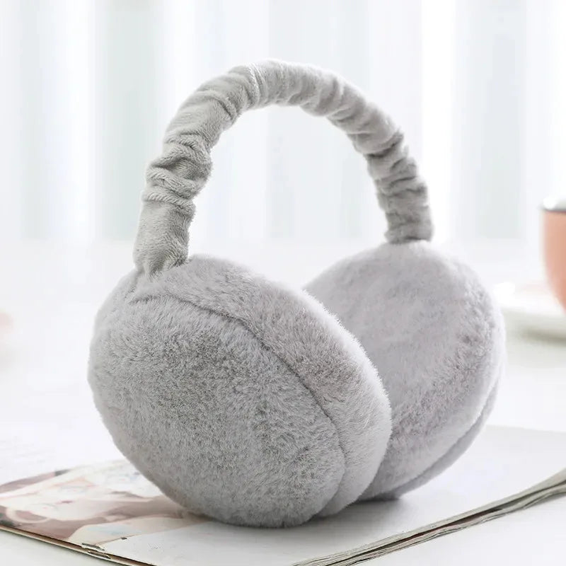 Cache-Oreilles Doux Femme - Peluche Fausse Fourrure Chaud Automne Hiver