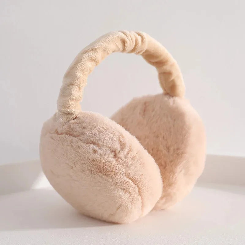 Cache-Oreilles Doux Femme - Peluche Fausse Fourrure Chaud Automne Hiver