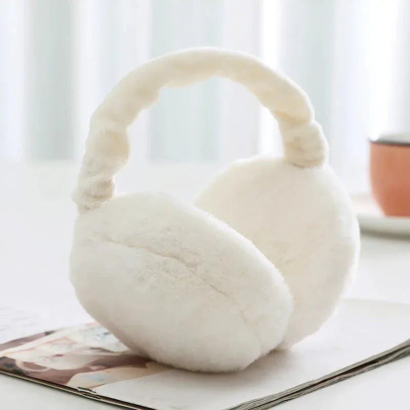 Cache-Oreilles Doux Femme - Peluche Fausse Fourrure Chaud Automne Hiver