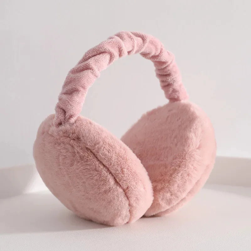 Cache-Oreilles Doux Femme - Peluche Fausse Fourrure Chaud Automne Hiver